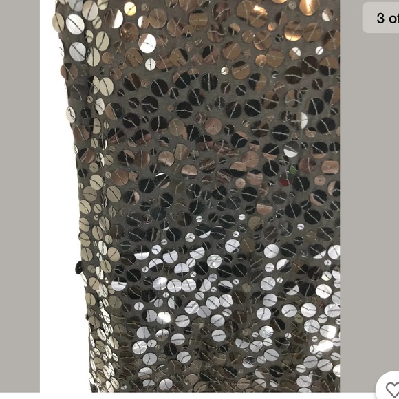 Venus Disc Sequined Mini Dress Black - Picture 3 of 5